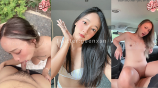 คลิปหลุด Geenxsn น้องกรีน วัยรุ่นสาวงานดีบ้าเซ็กส์เงี่ยนจัดบอกไห้จอดรถแวะข้างทางแล้วลงมาจับอมควยกลางถนนอย่างเสียก่อนโดนแฟนหนุ่มยืนเย็ดกระแทกหีไม่ยั้งเข้ามาต่อในรถขย่มเย็ดควยเสียวๆจนน้ำแตกคาหี